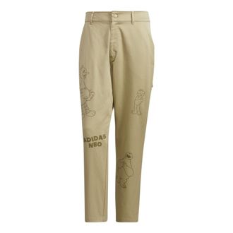 adidas Mens adidas neo x SESAME STREET Crossover Printing Casual Sports Pants/Trousers/Joggers Brown HD3487