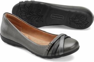 COMFORTIVA Womens Ranee Flats - Wide In Pewter