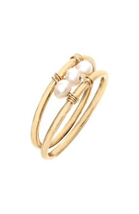 Kozakh Elana Cultured Pearl Ring in Gold at Nordstrom, Size 9