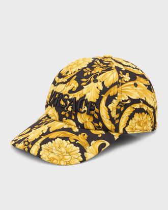 Versace Mens Baroque Logo 6-Panel Baseball Cap