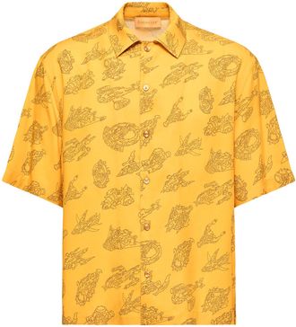 Moncler Moncler Space Monduck Short Sleeve Shirt, Men, Yellow, Size: Xxl