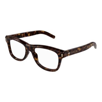 Gucci Glasses, male, Brown, Size: 54 MM Rectangular Eyeglasses