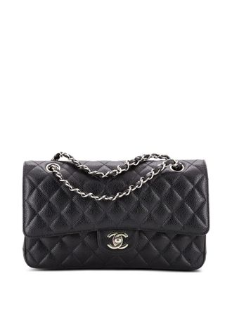 Chanel Classic Double Flap Bag Quilted Caviar Medium shoulder bag - Nero
