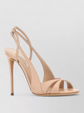 Casadei leather sandals open toe slingback strap