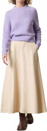 Lilla P Mixed Stitch Pullover Sweater In Lavender
