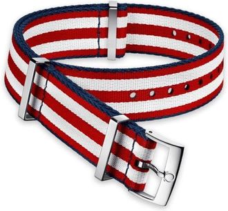 Omega Nato Unisex 19-20 mm Striped Polyamide Watch Band 031CWZ010616