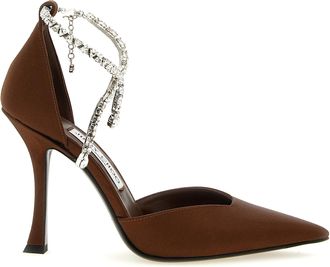 Jimmy Choo London Brown Tencel High Heel Womens Pumps