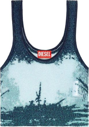 Diesel Deidrina lurex tank top - women - Polyester - S - Blue
