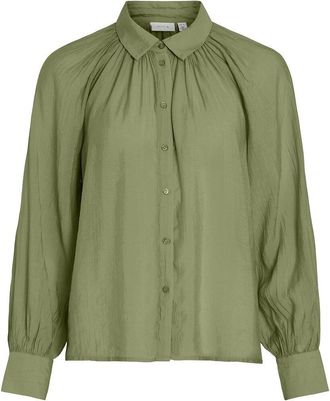 Vila Vloeiend vallende blouse met knoopsluiting