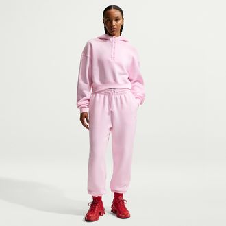 Nike Womens Nike Sportswear Phoenix Fleece High-Waisted Oversized Sweatpants in Pink | FZ5996-663