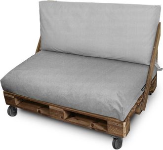 Happers Coj&iacute;n Para Palets Toldotex Negro Set: Asiento 120x80x20 (liso) + Respaldo 120x45x20 (liso) Negro