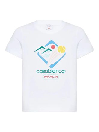 Casablanca T-Shirt Con Stampa Grafica-Donna