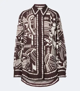 Alemais Al&eacute;mais Camisa Lori de popel&iacute;n de algod&oacute;n estampada