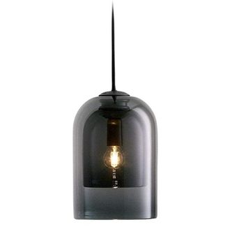 Bell L&aacute;mpara Colgante Negra Con Cristal Gris - Bell