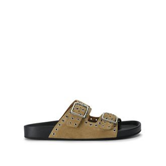 Steve Madden Womens Suede Abbot Taupe Sandals - Size UK 4