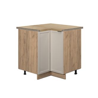 Vicco Muebles Bajos Rinconeros Fame-line, Grisbeige, 80.5 Cm, Et Roble