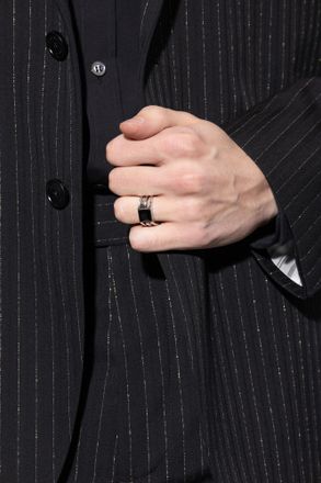 Alexander McQueen Brass Ring, Mens, Silver