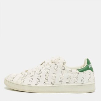 VETEMENTS White Perforated Leather Low Top Sneakers