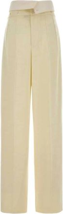 Carven Orchid&egrave; Pant - Dames - Wijde Broeken - Geel - M - Broeken