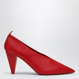 Loewe D&eacute;collet&eacute; Origami Cubic rosse in pelle