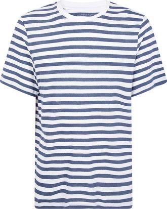 Majestic Round Neck Stripes Sweater