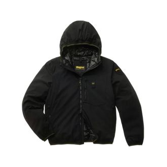 Blauer Winter Jackets, male, Black, Size: XL Wave Quilted Down Jacket