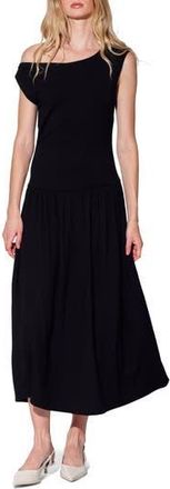 Walter Baker Fatima One-Shoulder Midi Dress in Black at Nordstrom Rack, Size X-Small