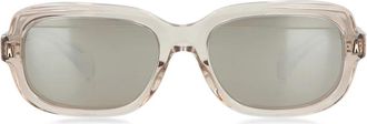 Moncler Suntrap Rechthoekige Zonnebril - Heren - Zonnebrillen - Grijs - ONE Size - Accessoires