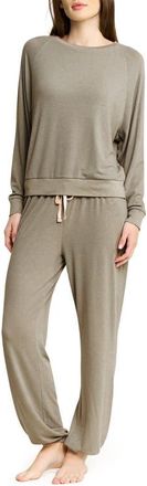 Honeydew Intimates Star Seeker Brushed Jersey Pajamas in Soft Olive at Nordstrom, Size X-Small