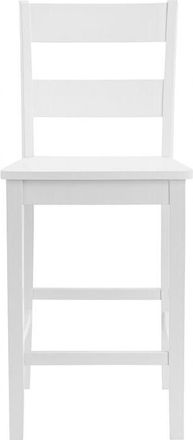 Home Heavenly Home Heavenly - Pack 2 Taburetes Tole, Dise&ntilde;o Cl&aacute;sico En Madera Maciza Lacada En Blanco Mate. Color: Blanco