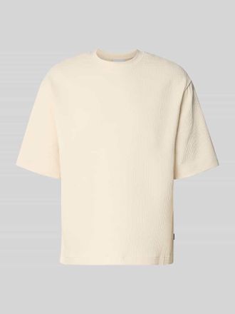 Review Regular-Fit T-Shirt in Plissee-Optik in Ecru, Gr&ouml;&szlig;e XXL