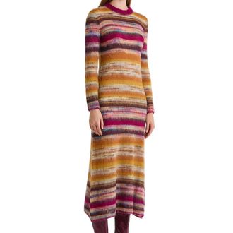 Maliparmi Mohair Mix Print Dress