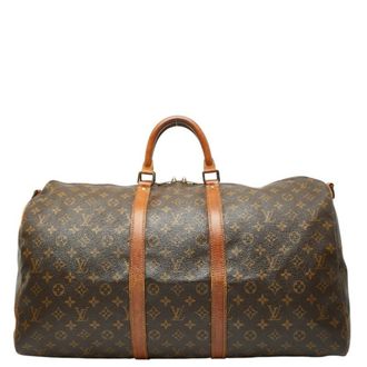 Louis Vuitton Brown Pvc Leather Boston Bag (Pre-Owned)