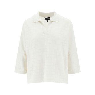 Emporio Armani Jacquard knit polo shirt Woman S