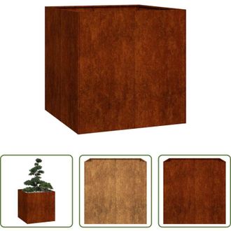 vidaXL Fioriera esterna - Fioriera Arrugginita 80x80x80 cm in Acciaio Corten