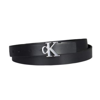Calvin Klein Womens Dress Casual Fashion Belts and Belt Bags, Black Plaque, Large