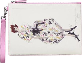 Marc Jacobs Pochette Marc Sketch - Dames - Portefeuilles - Roze - ONE Size - Leer - Accessoires