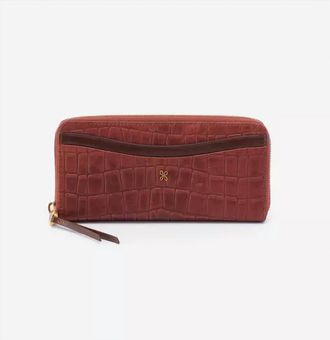 Hobo Womens Max Large Zip Around Continental Wallet In Brandy