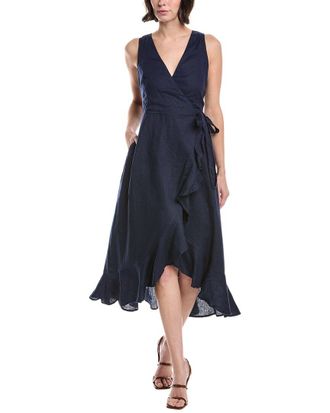 Tommy Bahama Coastalina Linen Midi Wrap Dress