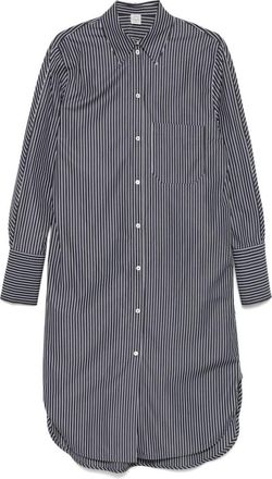 Toteme Black Striped cotton shirtdress