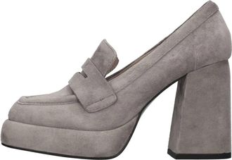 Bibi Lou Suede Loafers - Dames - Pumps - Grijs - 36 EU - Leer - Schoenen