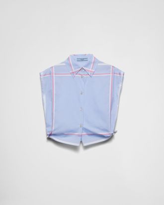Prada Checked cropped cotton shirt