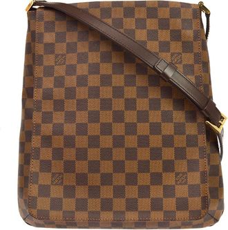 Louis Vuitton Musette Damier Brown Canvas Handbag (Pre-Owned)