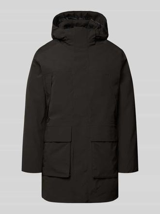 Jack & Jones Parka mit Kapuze und Pattentaschen Modell MOON in Black, Gr&ouml;&szlig;e L