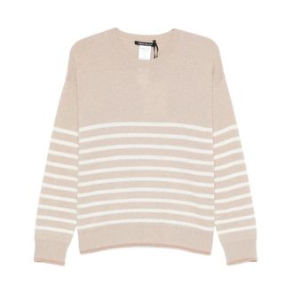 Pennyblack Round-neck Knitwear, female, Beige, XL, Stylish Jumpers Collection