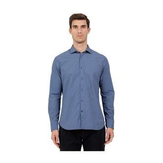 Tintoria Mattei Camicia microfantasia in cotone - Heren - Casual Overhemden - Veelkleurig - 2XL - Katoen - Overhemden