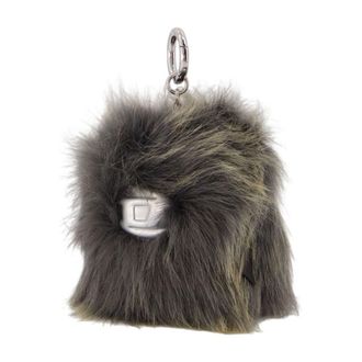 Diesel Unisex Monster Charm Faux Fur Grey Accessories Charms