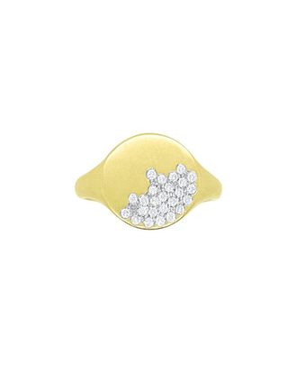 Meira T 14K 0.17 Ct. Tw. Diamond Signet Ring