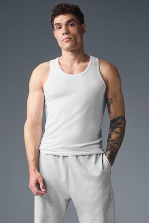 Alo | Everyday Modal Rib Tank Top in White, Size: Medium