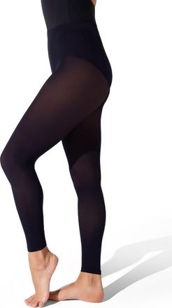Capezio Ultra Soft Footless Tight w Self Knit Waistband in Black at Nordstrom, Size Large/x-Large